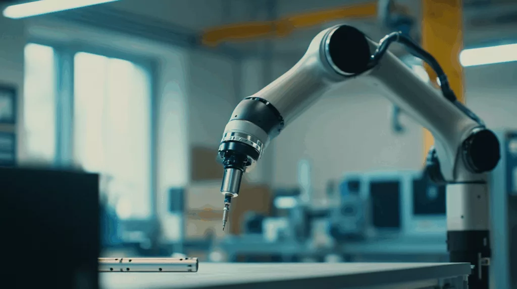 Robot arm using a 3 axis force sensor in automation process
