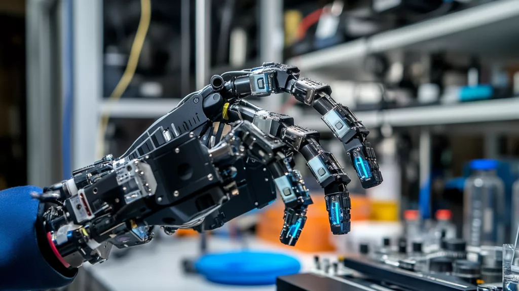 Robotic hand using 2-axis force sensors for precise gripping